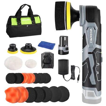 並行輸入 WORKPRO Cordless Mini Buffer Polisher, 12V Bu...