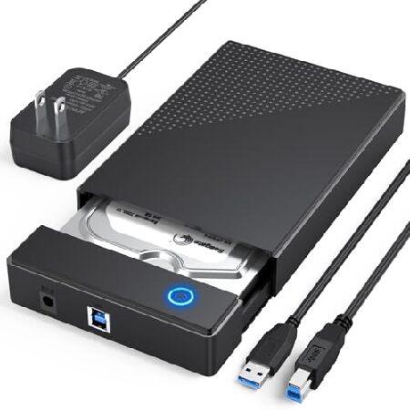 並行輸入 3.5ハードドライブエンクロージャ、CLAVOOP USB 3.0外付けハードドライブケー...