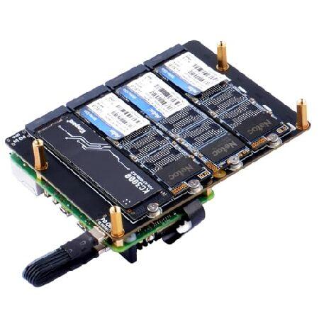 並行輸入 GeeekPi N16 Quad M.2 M-Key NVMe SSD HAT for R...