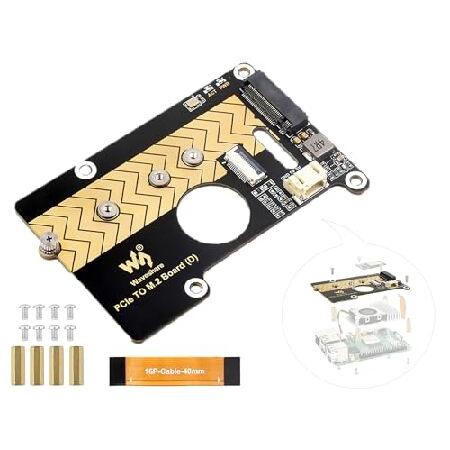 並行輸入 Raspberry Pi 5、Pi 5 NVMe HAT用PCIe→M.2アダプターボード...