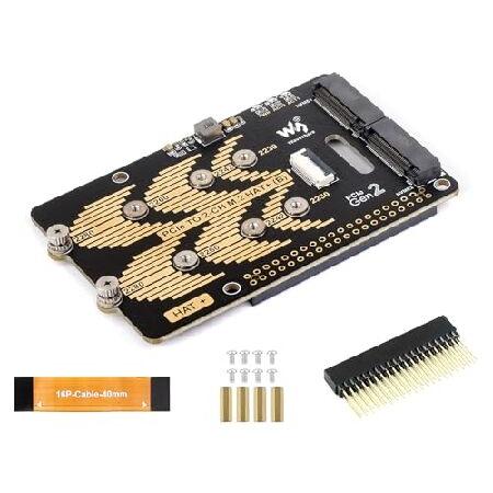 並行輸入 PCIe - 2-CH M.2アダプター Raspberry Pi 5対応 2280/22...