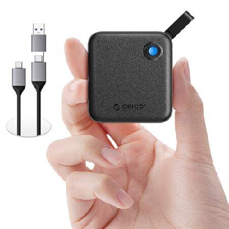 並行輸入 ORICO 256 GB 外付けSSD、最大460MB/秒、5Gbps USB C＆Aケー...