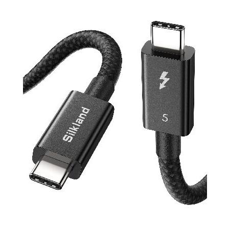 並行輸入 Silkland 80Gbps Thunderbolt 5ケーブル [インテル認証、プライ...