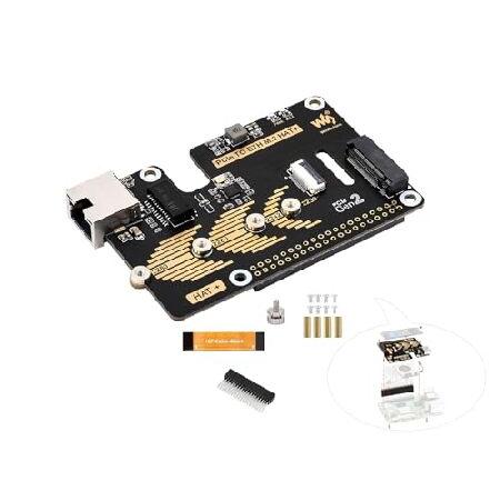 並行輸入 PCIe - ギガビットイーサネットとM.2アダプターHAT Raspberry Pi 5...