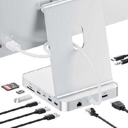 並行輸入 PULWTOP 11 in 1 USB C ハブ iMac 24インチ 2021 2023...
