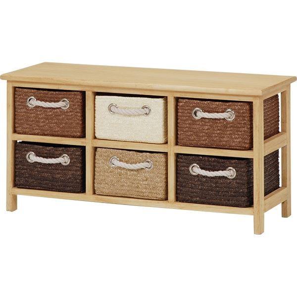 ランドリーチェスト ランドリー収納 2段 幅81cm ナチュラル 木製 脚付き 引き出し収納付き 完...