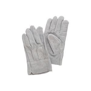 （まとめ）熱田資材 革手袋床革手袋 背縫い NO.11 グレー〔×10セット〕