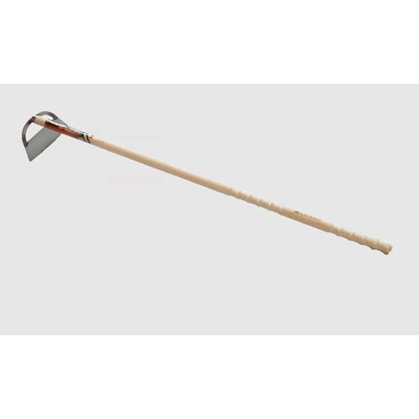 立鎌/草刈り器具 〔ロング柄〕 木製柄　ステン立鎌　ウェイビーロング柄　1200