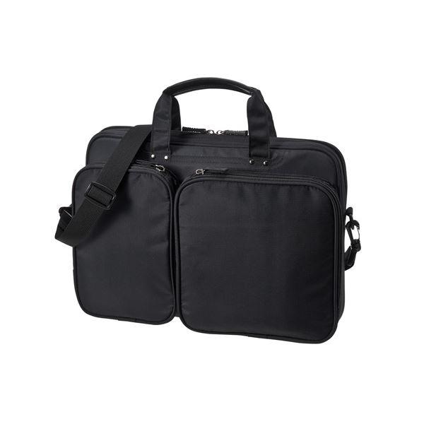 (まとめ)サンワサプライ 衝撃吸収PCケース(13.3型ワイド) BAG-P23BK〔×2セット〕