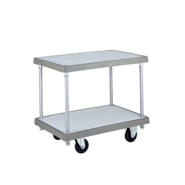 バンパーキャリー/台車 〔小 2段式袖なし 4インチ エラストマー車〕 自在×2 固定×2 ストーン...