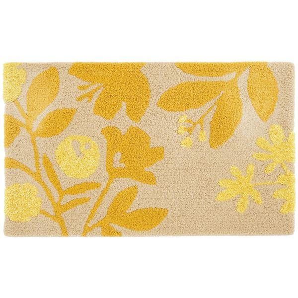 玄関マット 約幅45×長さ75cm ハチマット イエロー 日本製 手洗い可 防ダニ ホットカーペット...