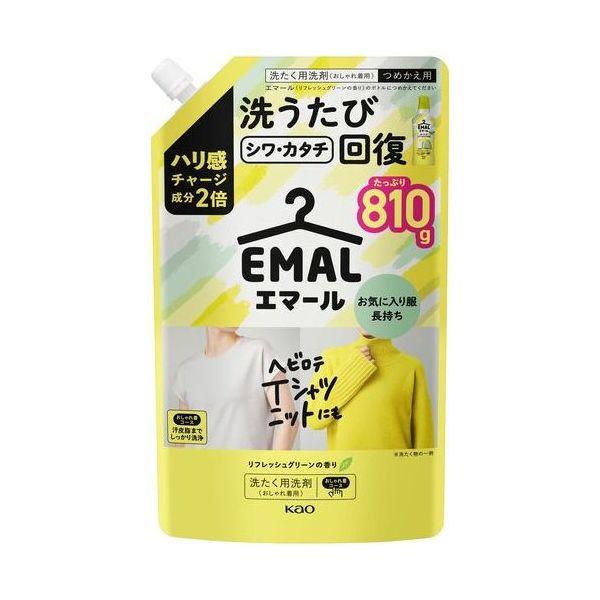 （まとめ）花王 エマールリフレッシュグリーン 詰替 810g（×2セット）