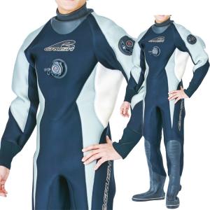 GRUSHドライスーツ メンズ DRY SUITS (BK / SV / WT) ダイビング用　今だけネックガードハンガー付き｜mic21