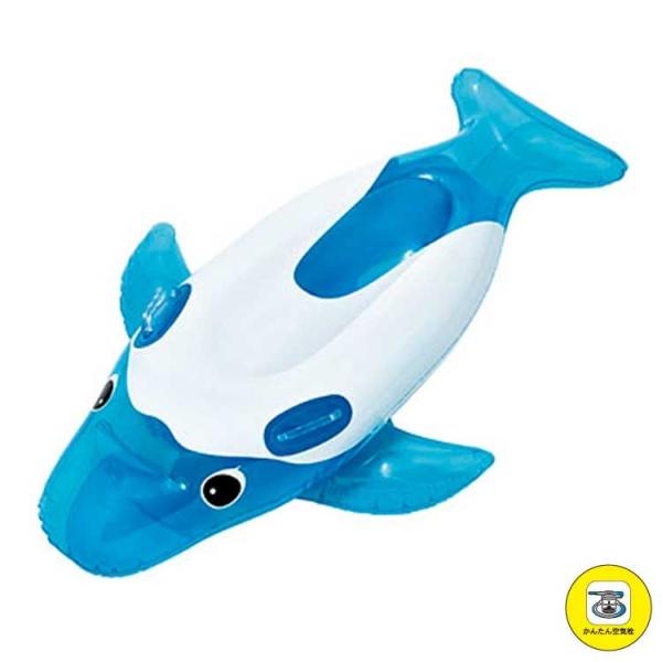 [ イガラシ ] FRS-149V パンダイルカフロート 浮き輪[130×84cm]クリアブルー