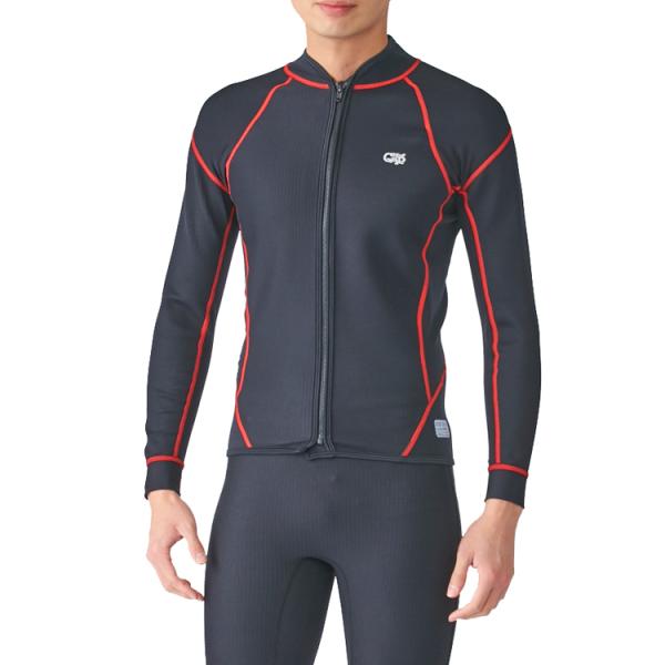 [ Surf Grip ] HC CSP AIR SKIN エアースキン 長袖/フロントジップ レッ...