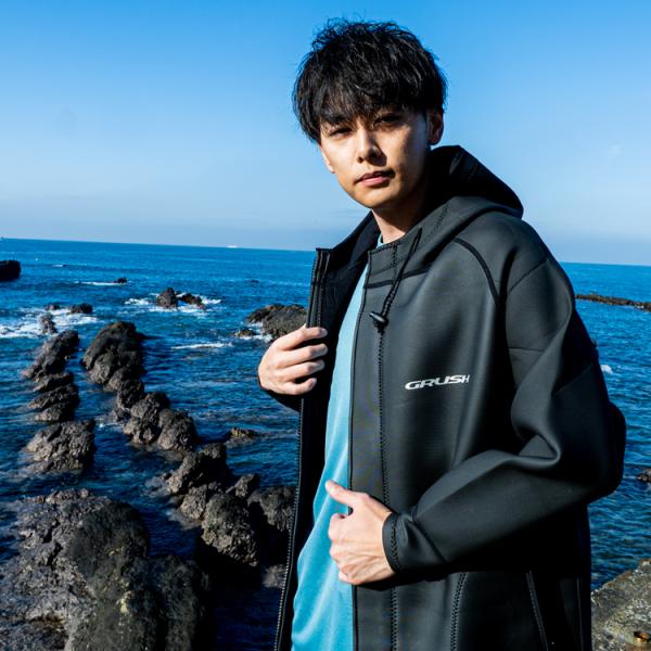 [ GRUSH ] スキンボートコート フード付き ダイビング [ 男女兼用 ]