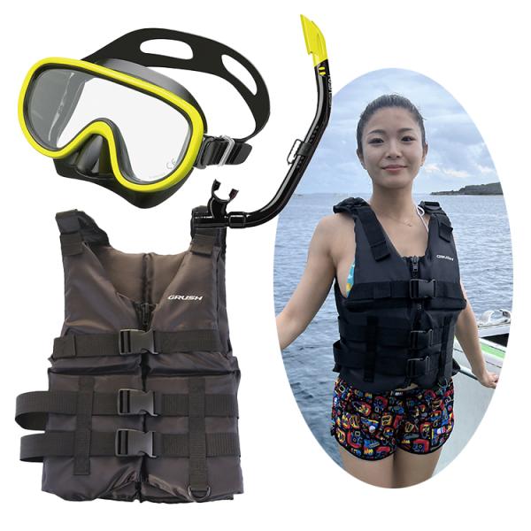 [ tusa sport ] シュノーケリング+ベスト3点セット（大人用） UC0110 + GRU...