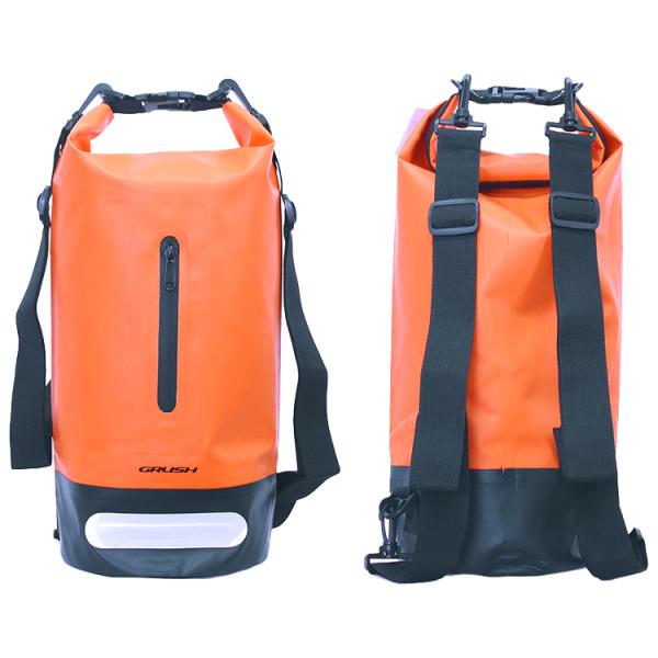 [ GRUSH ] ジップポケット付きドライバッグ [ 10L ]