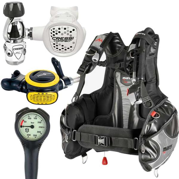 [ マレス ] ロック + CRESSI MC9/COMPACT 重器材4点セット