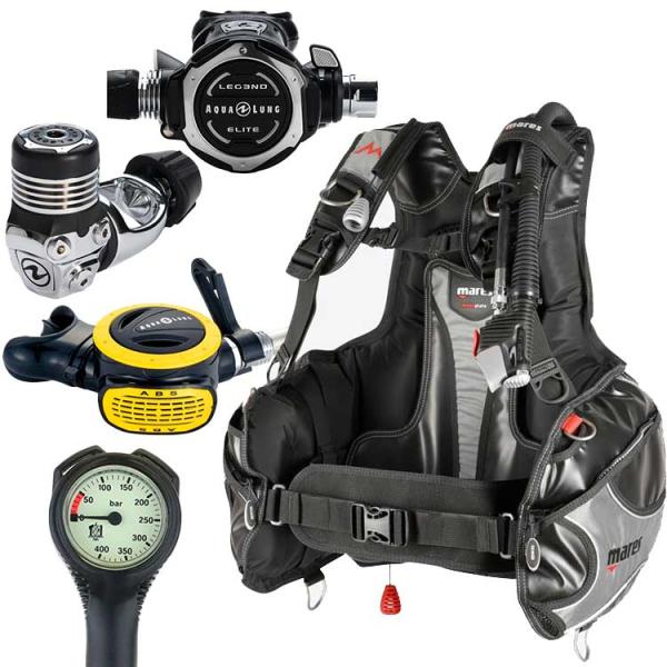 [ マレス ] ロック + アクアラング レジェンド ELITE 重器材4点セット