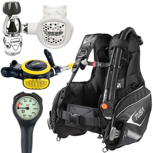 [ TUSA ] BC0103B + CRESSI MC9/COMPACT 重器材4点セット