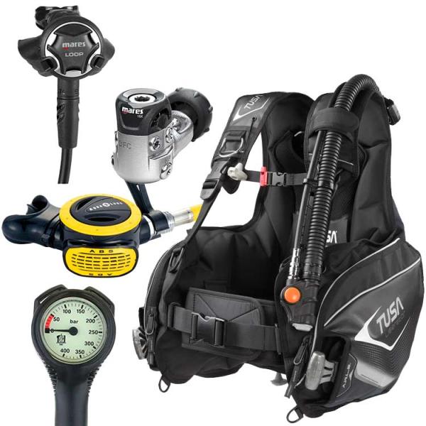 [ TUSA ] BC0103B +  mares ループ 15X 重器材4点セット