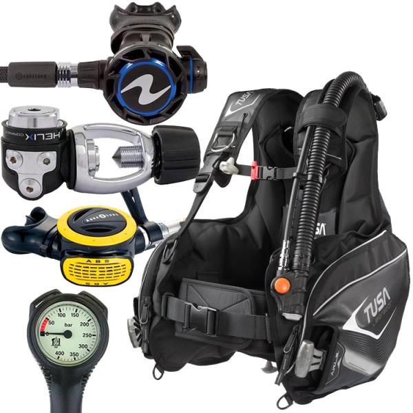 [ TUSA ] BC0103B +  アクアラング ヘリックスコンパクト 重器材4点セット