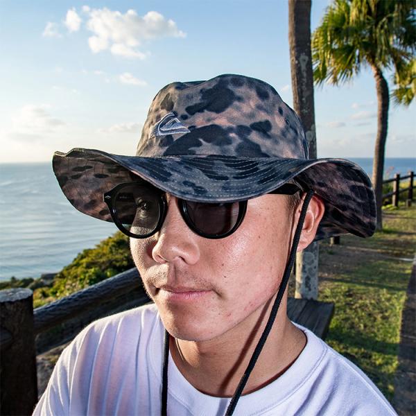 [ QuikSilver ] WR BUSHMASTER HAT サーフハット アジャスター付き Q...