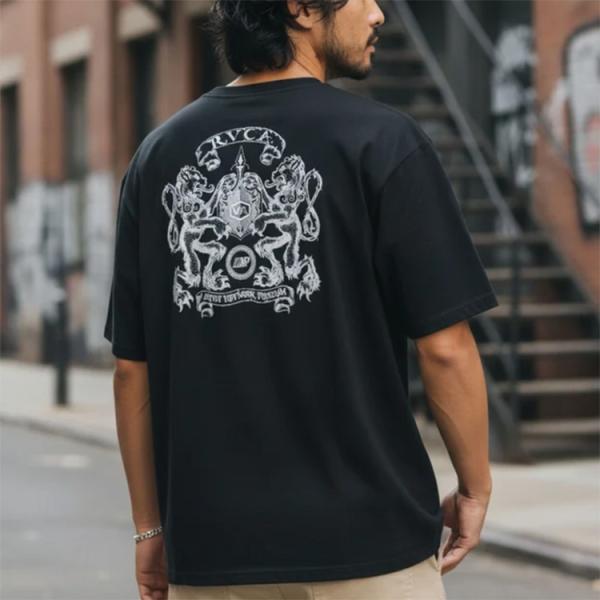[ RVCA ] メンズ LIONS GATE SFST サーフTシャツ BG04A855