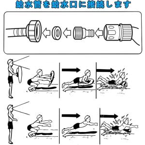 噴水マット ウォータースライダー ダブルウォー...の詳細画像4