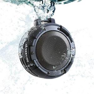 KYOHAYA Bluetooth スピーカー アウトドア 防水 IPX8 風呂 吸盤 重低音 大音量 車 小型 コンパクト ポータブル マイク