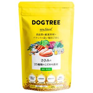 【在庫2個】新発売 DOGTREE ドッグツリー ささみと25種類のこだわり具材 600g (200g×3)  無添加 国産 ドッグフード 小粒 トッピング｜micchan-no-ouchi