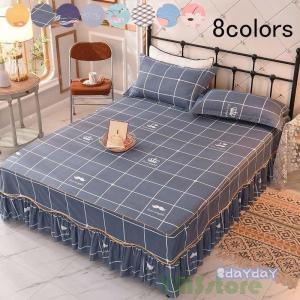 ベッドスカート ベッドカバー シーツカバー 枕カバー