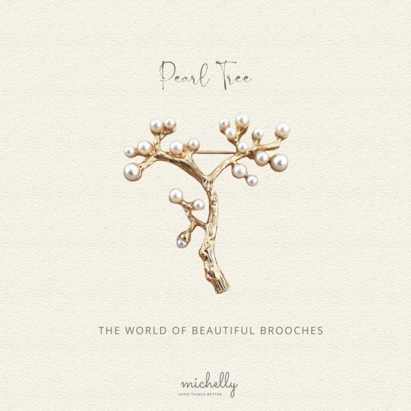 ブローチ パール ツリー 北欧風 ゴールド ナチュラル 大人 かわいい フォーマル 卒業式 入学式 ...