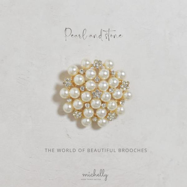 ブローチ パール ストーン ビジュー 入学式 卒業式 サークル おしゃれ きれいめ フォーマル 華や...
