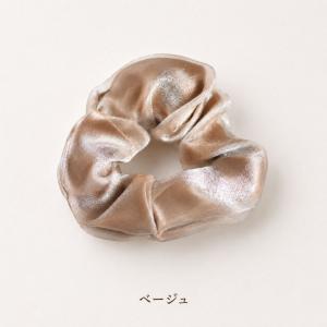 シュシュ チュール サテン ヘアゴム きれいめ...の詳細画像2