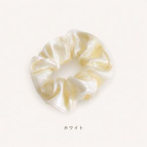 シュシュ チュール サテン ヘアゴム きれいめ...の詳細画像3