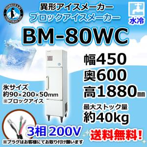 ホシザキ（HOSHIZAKI） 製氷機 業務用 BM-80WC ブロックアイスメーカー 