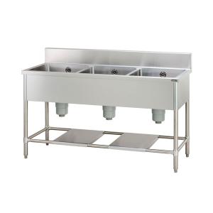 TRE-3S-A1345 タニコー ステンレス 三槽 3槽シンク 流し台 幅1300 奥