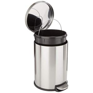 Amazonベーシック ゴミ箱 丸形 ソフトクローズ スチール製 20L