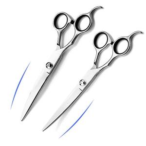 2個 カーブシザー 犬用トリミングシザー トリミング用