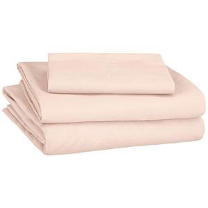 Amazonベーシック 寝具カバーセット マイクロファイバー 伸縮性ポケット付き カーネーションブラッシュ ツイン
