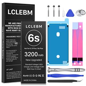 LCLEBM iPhone 6s 対応 バッテリー 3200mAh 交換用 バッテリー PSE認証品 標準工具セット付き iPhone 6s専用