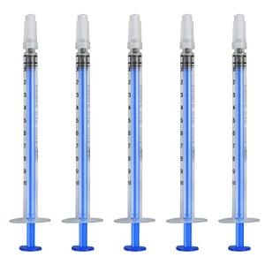 Fantasyon 1ml シリンジ 針なし 50本セット キャップ付き プラスチック 猫 子犬 ペットの給食 給水 インク注入 実験用