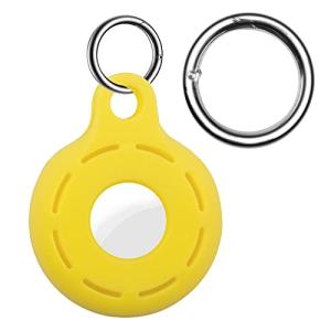 SUNOVO AirTag ケース シリコン素材 2021 エアタグ キーホルダー 保護ケース 軽量でコンパクト エアークッション付