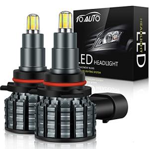 TOAUTO 9005 360度四面CSP LEDヘッドライト車用高輝度12V 12000LM 6500K 瞬間起動光軸調整放熱性長寿命高速回転冷却ファ