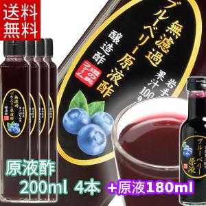 送料無料】無濾過ブルーベリー原液酢(200ml) 果実酢 農薬不使用 岩手県