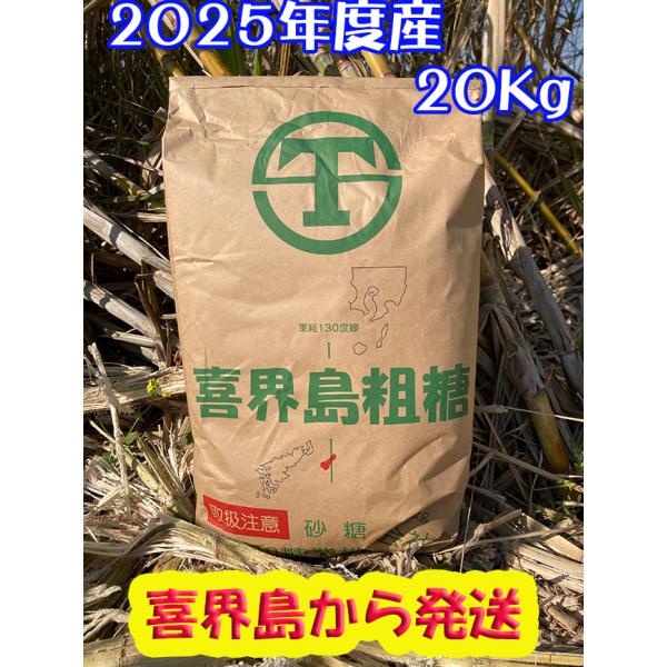 2025年産 粗糖 生（ザラメ ざらめ）（20kg）3袋 業務用 「喜界島の農家からの発送」（きび砂...
