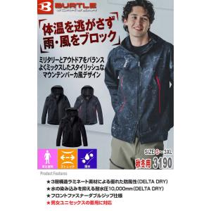 バートル BURTLE 防風フーデッドジャケッ...の詳細画像1