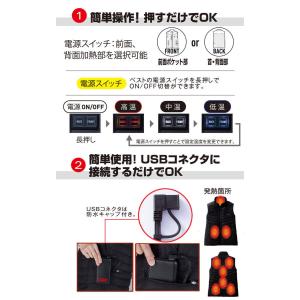 電熱ベスト 防寒着 FEVER GEAR FG...の詳細画像2